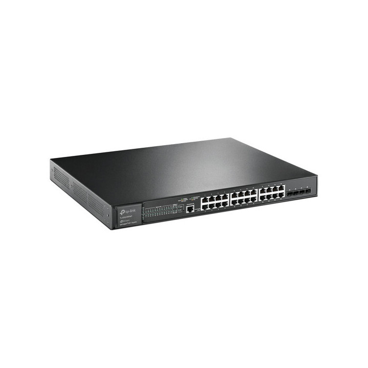 24-портов гигабитен PoE  управляем комутатор TP-Link JetStream TL-SG3428XMP с 4 SFP  порта