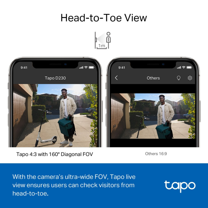 Интелигентен видео звънец с батерии TP-Link Tapo D230S1