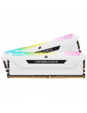 RAM памет Corsair  16GB(2x8GB) DDR4 3200MHz Vengeance RGB Pro SL White for AMD Ryzen & Intel - CMH16GX4M2E3200C16W