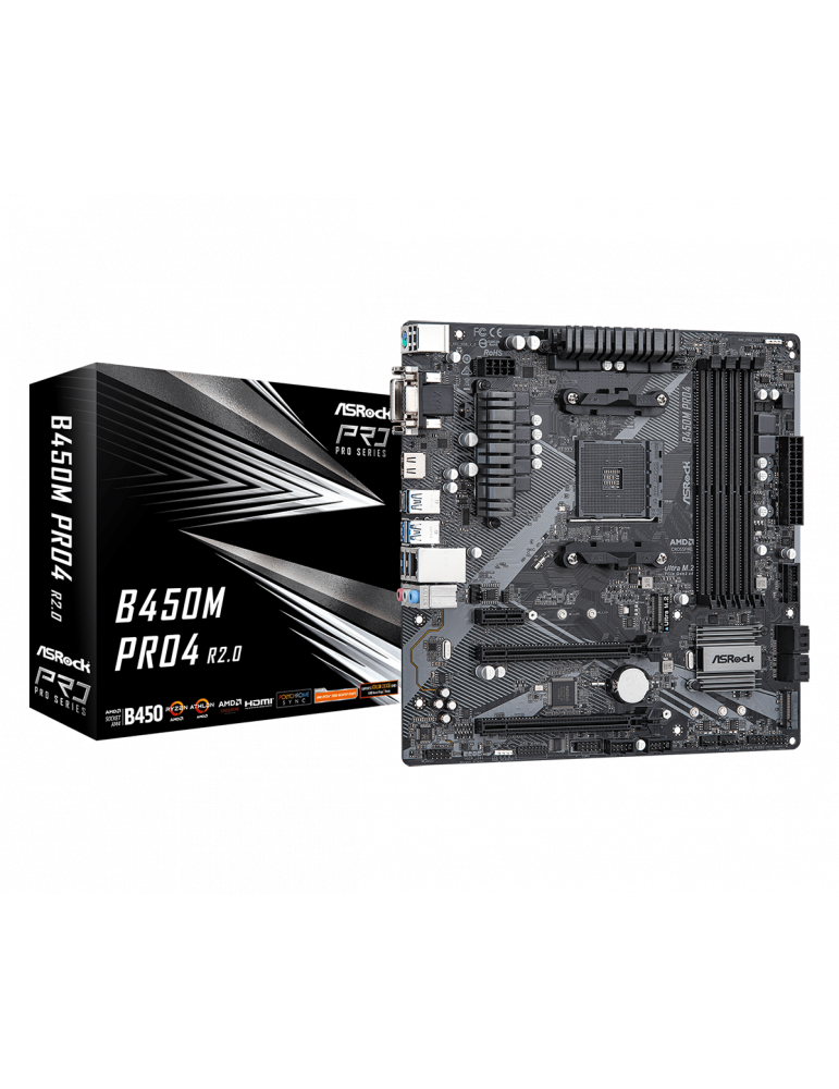 Дънна платка ASROCK B450M PRO4 R2.0