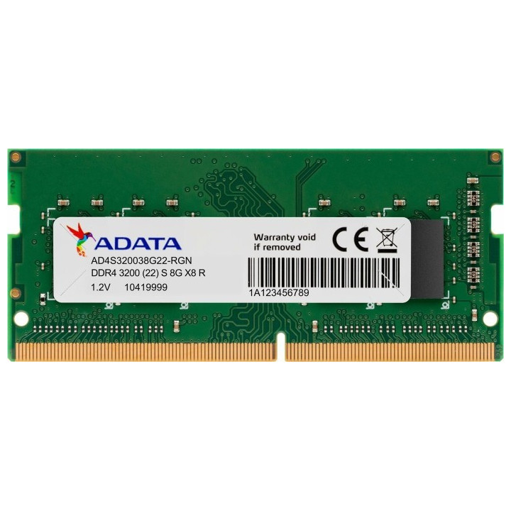 RAM памет Adata 8GB DDR4 3200MHz SODIMM - AD4S320038G22-SGN