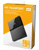 Външен хард диск WD My Passport 4TB черен, WDBYFT0040BBK-WESN