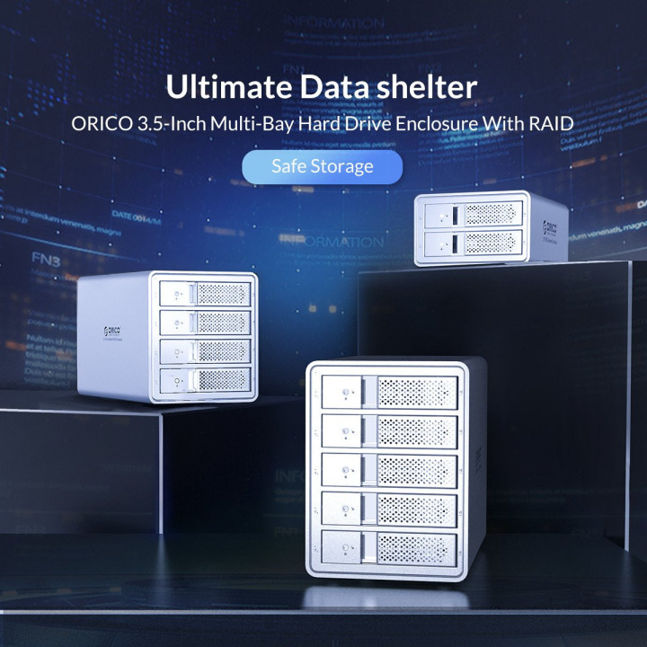 Докинг станция Orico Storage - HDD Dock - 4 BAY with RAID, Aluminium - 9548RU3