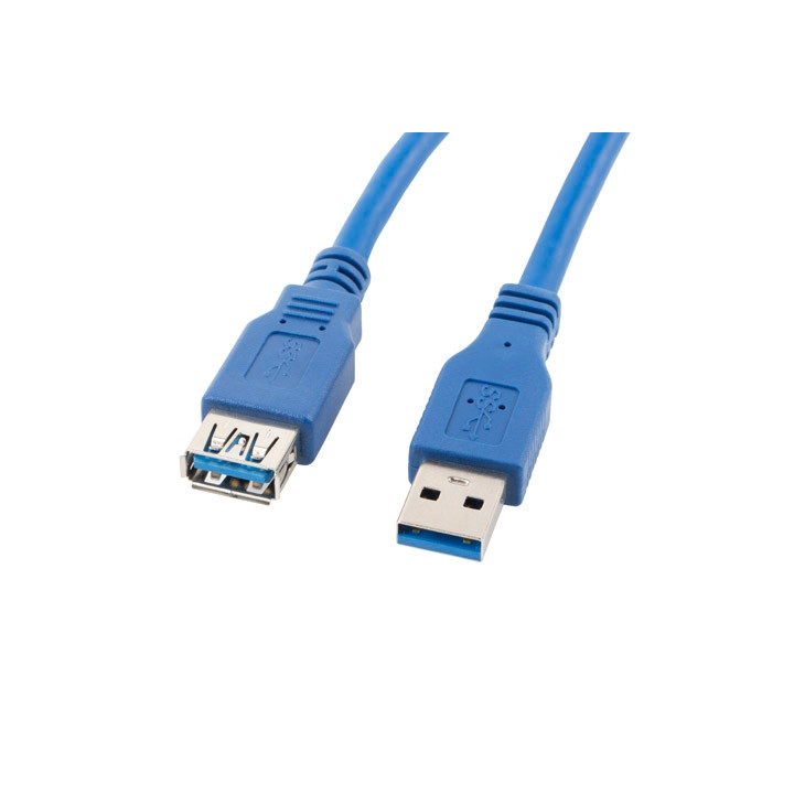 Кабел Lanberg extension cable USB 3.0 AM-AF, 3m, blue