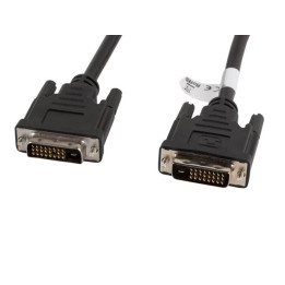 Кабел Lanberg DVI-D (M) (24 1) към  DVI-D (M) (24 1) cable 1.8m, dual link, black