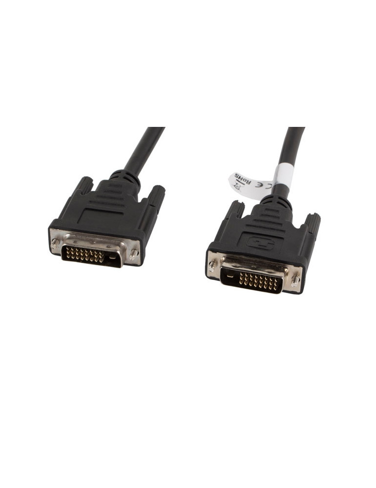 Кабел Lanberg DVI-D (M) (24 1) към  DVI-D (M) (24 1) cable 1.8m, dual link, black