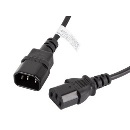 Кабел Lanberg extension power supply cable IEC 320 C13  към   C14 1.8m, black