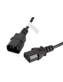 Кабел Lanberg extension power supply cable IEC 320 C13  към   C14 1.8m, black