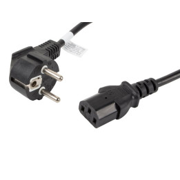 Кабел Lanberg CEE 7/7  към  IEC 320 C13 power cord 1.8m VDE, black