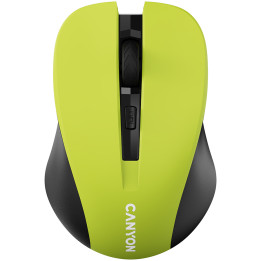 Безжична мишка Canyon MW-1 2.4GHz, 3 бутона, 800/1000/1200 DPI, Yellow  - CNE-CMSW1Y