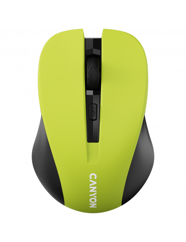 Безжична мишка Canyon MW-1 2.4GHz, 3 бутона, 800/1000/1200 DPI, Yellow  - CNE-CMSW1Y
