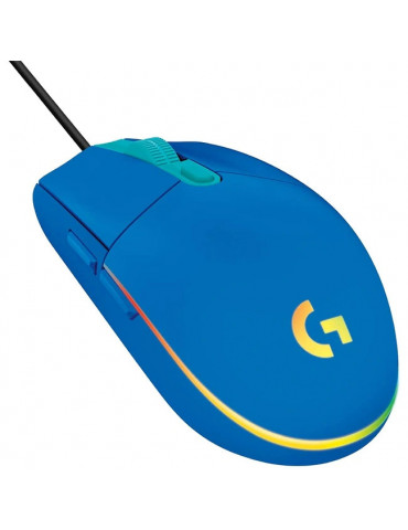 Геймърска мишка Logitech G203 LIGHTSYNC USB, син - 910-005798