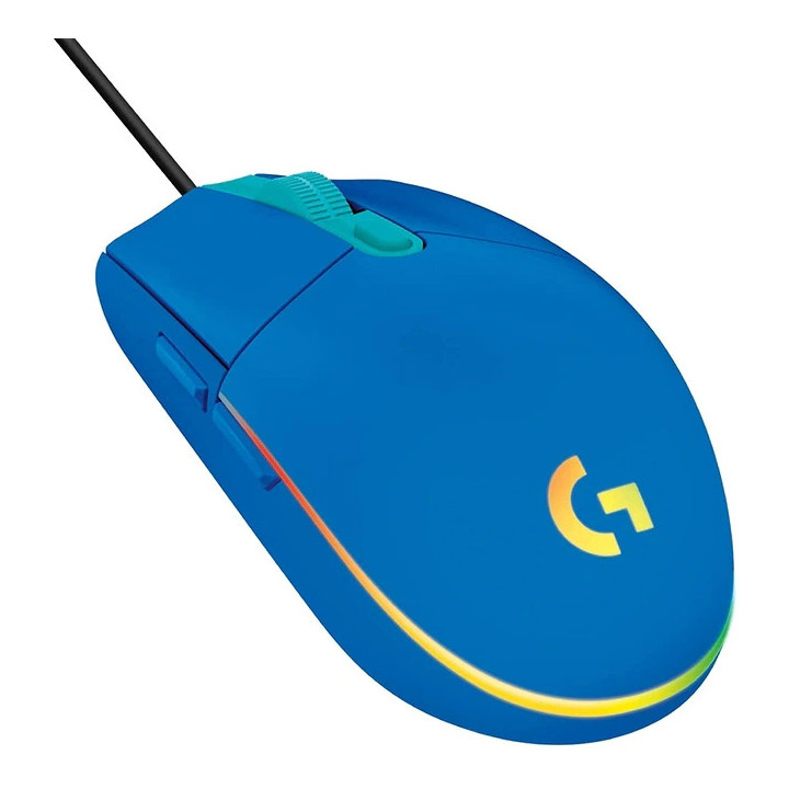 Геймърска мишка Logitech G203 LIGHTSYNC USB, син - 910-005798