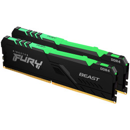 RAM памет Kingston 64GB(2x32GB) DDR4 3600MHz CL18 DIMM URY Beast RGB - KF436C18BB2AK2/64