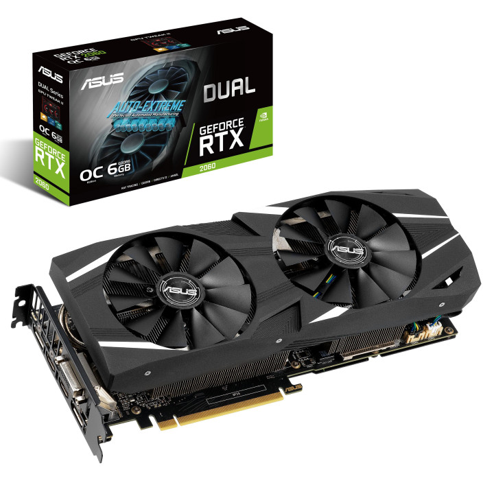 Видео карта ASUS DUAL RTX 2060 OC 6GB, DUAL-RTX2060-O6G
