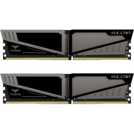 RAM Памет Team Group T-Force Vulcan 16GB (2 x 8GB) 2666 MHz DDR4, сива, TLGD416G2666HC15BDC01