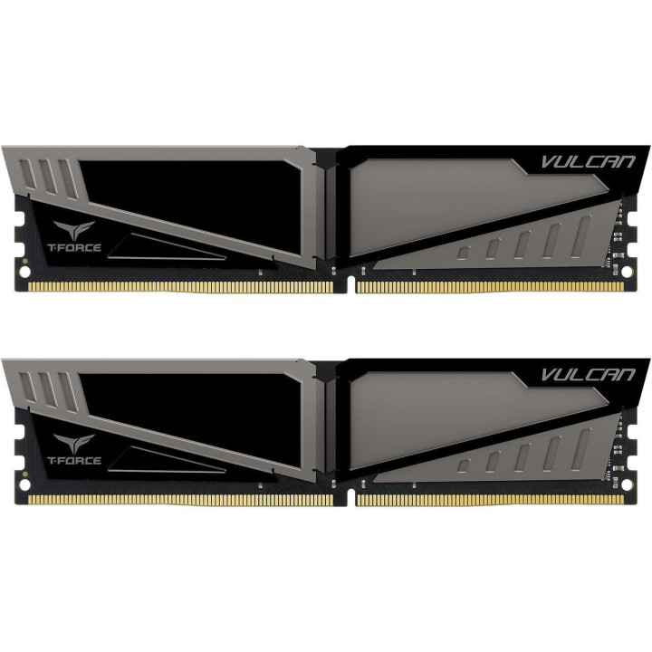 RAM Памет Team Group T-Force Vulcan 16GB (2 x 8GB) 2666 MHz DDR4, сива, TLGD416G2666HC15BDC01