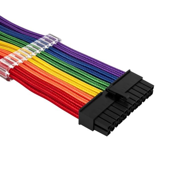 Комплект удължителни кабели  1stPlayer Custom Modding Cable Kit Rainbow - ATX24P, EPS, PCI-e - RB-001