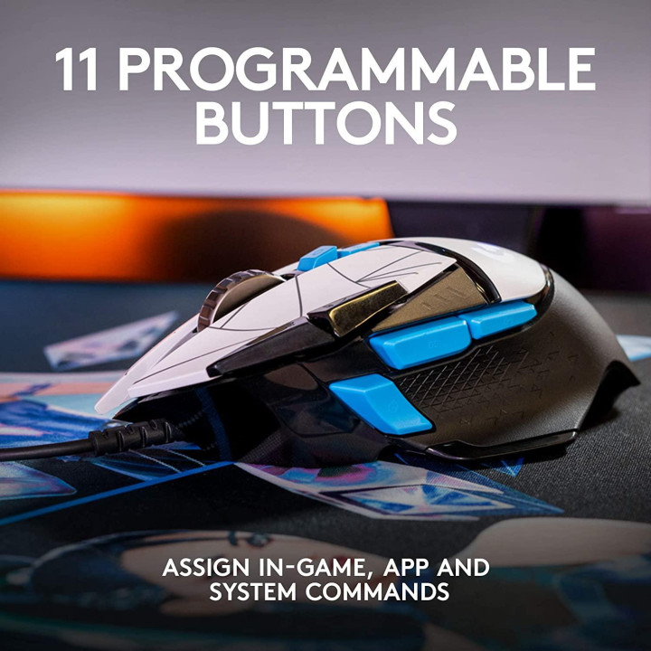 Геймърска мишка Logitech G502 HERO K/DA Lightsync RGB - 910-006097