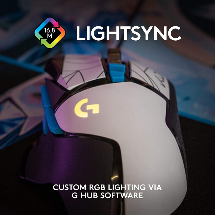Геймърска мишка Logitech G502 HERO K/DA Lightsync RGB - 910-006097
