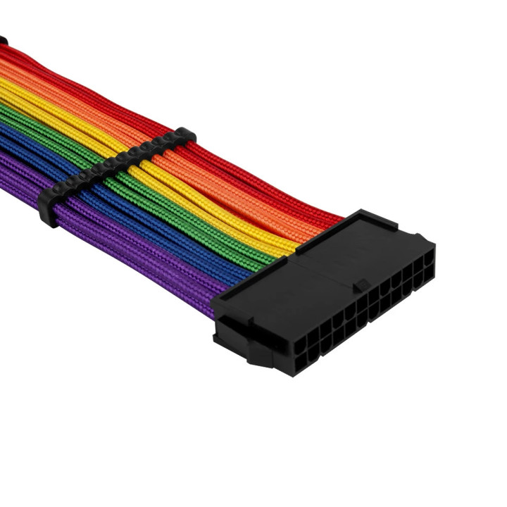 Комплект удължителни кабели  1stPlayer Custom Modding Cable Kit Rainbow - ATX24P, EPS, PCI-e - RB-001