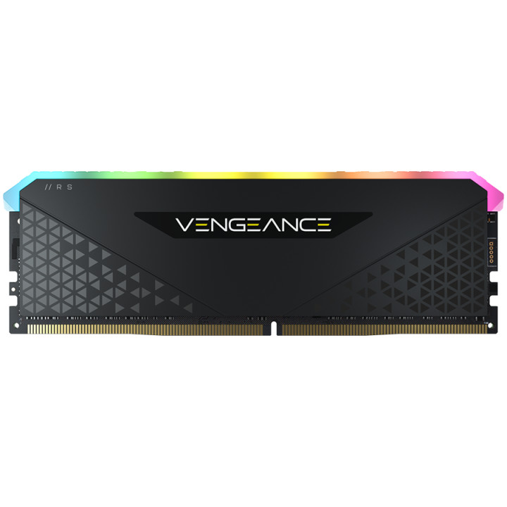 RAM памет Corsair 16GB DDR4 3200MHz Vengeance RGB RS, Black PCB, 1.35V, for AMD Ryzen & Intel - CMG16GX4M1E3200C16