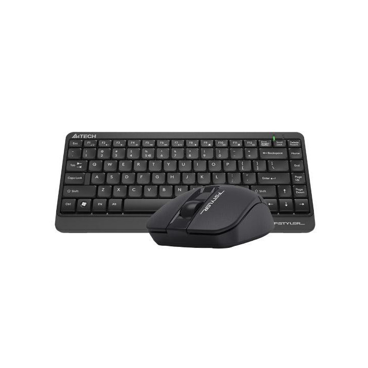 Безжичен комплект клавиатура и мишка A4tech FG1112 Fstyler, черен - A4-KEY-FG1112