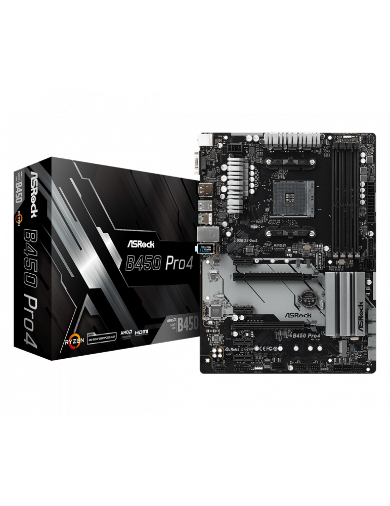 Дънна платка Asrock B450 PRO4