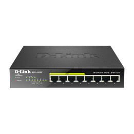 Суич D-Link DGS-1008P, 4x PoE   4 x стандартни, 10/100/1000, Gigabit,