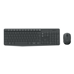 Безжичен комплект клавиатура и мишка Logitech MK235, сив, US INTL - 920-007931