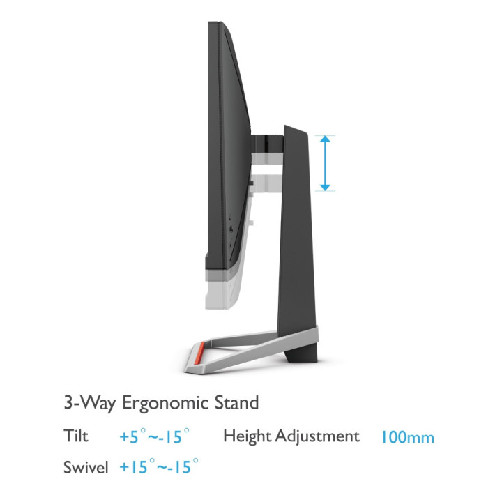 Монитор BenQ 27" MOBIUZ EX2710S, сив - 9H.LKFLA.TBE