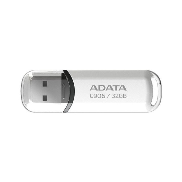 Флаш памет Adata 32GB C906 USB, бял - AC906-32G-RWH