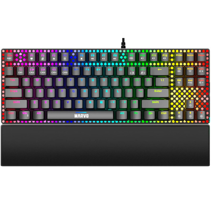 Геймърски комплект - механична клавиатура с мишка Marvo Gaming COMBO 2-in-1 CM373, Blue Switches TKL - MARVO-CM373