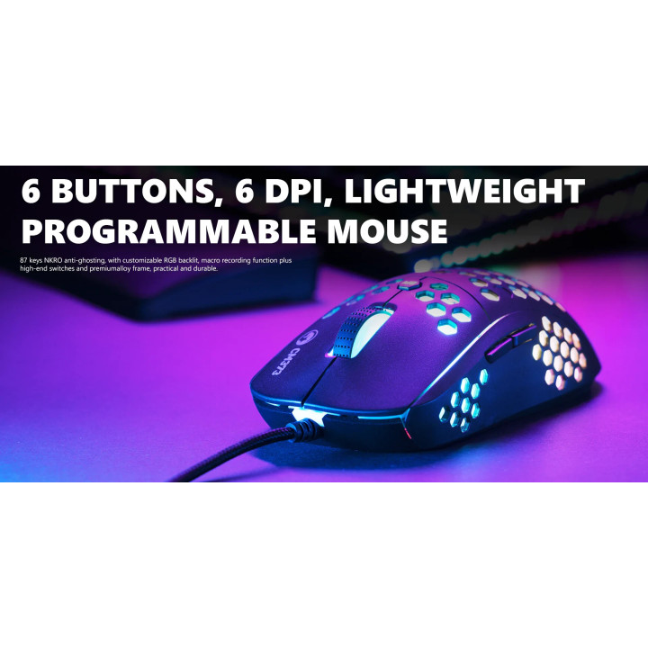 Геймърски комплект - механична клавиатура с мишка Marvo Gaming COMBO 2-in-1 CM373, Blue Switches TKL - MARVO-CM373
