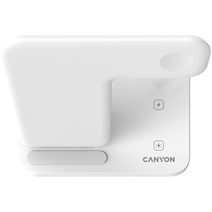 Безжична станция за зареждане на устройства CANYON WS-303 3in1, бял - CNS-WCS303W