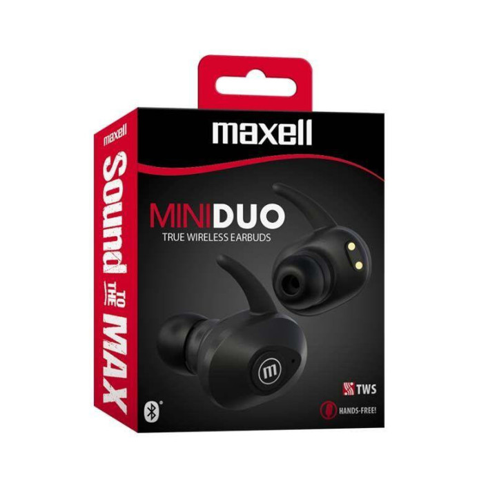 Bluetooth тапи Maxell MINI DUO, True Wireless, Bluetooth 5.0, черен - EB-BT