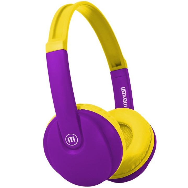 Bluetooth детски слушалки Maxell KIDZ HP-BT350, лилав/жълт - KIDZ HP-BT350