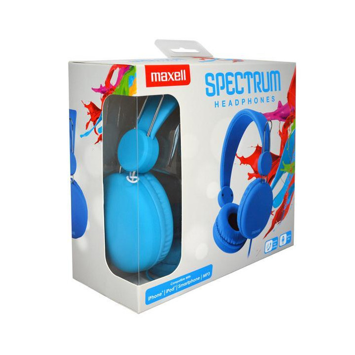 Слушалки Maxell HP SPECTRUM, SMS-10S , син - ML-AH-HP-SPEC-BLUE