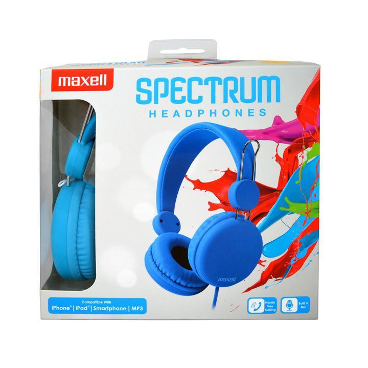 Слушалки Maxell HP SPECTRUM, SMS-10S , син - ML-AH-HP-SPEC-BLUE