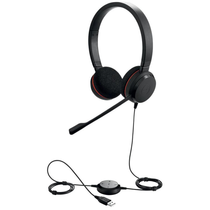 Слушалки Jabra Evolve 20 Stereo Microsoft Teams Optimized, Микрофон, черен  - 4999-823-109
