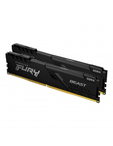 RAM памет Kingston 16GB(2x8GB) 3600MHz FURY Beast Black - KF436C17BBK2/16