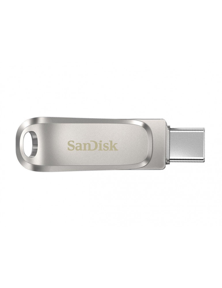 Флаш памет SanDisk 128GB Ultra Dual Drive Luxe, USB 3.1 Gen 1, USB-C, сребрист - SDDDC4-128G-G46