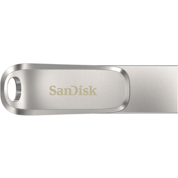 Флаш памет SanDisk 128GB Ultra Dual Drive Luxe, USB 3.1 Gen 1, USB-C, сребрист - SDDDC4-128G-G46