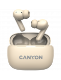 Bluetooth слушалки Canyon OnGo TWS-10 ANC ENC, Beige - CNS-TWS10BG