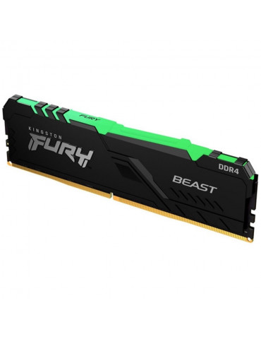 RAM памет Kingston 8GB 3000MHz FURY Beast Black RGB - KF430C15BBA/8