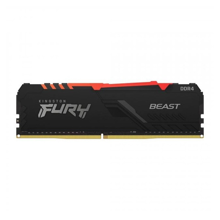 RAM памет Kingston 16GB(2x8GB) 3200MHz FURY Beast Black RGB - KF432C16BBAK2/16
