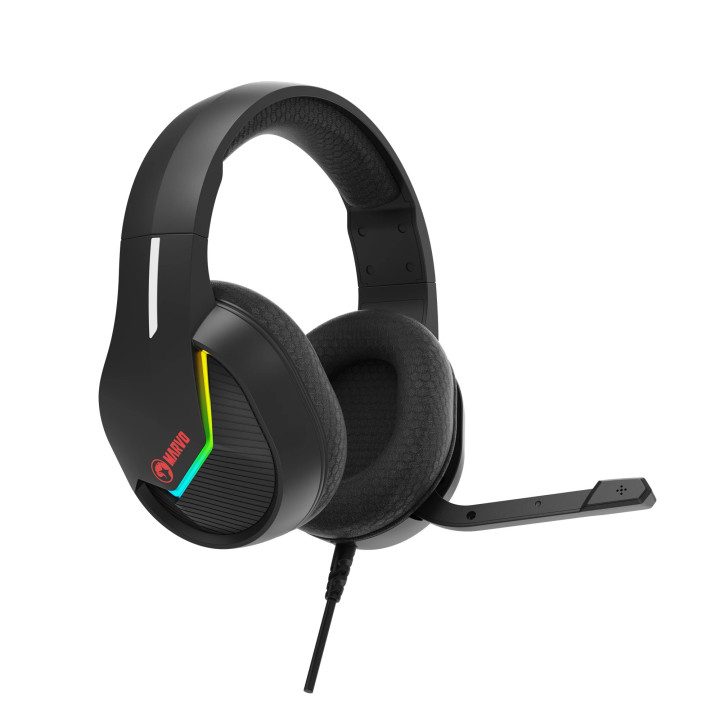 Геймърски слушалки Marvo H8618 Black, 50mm, USB, RGB - MARVO-H8618-BK