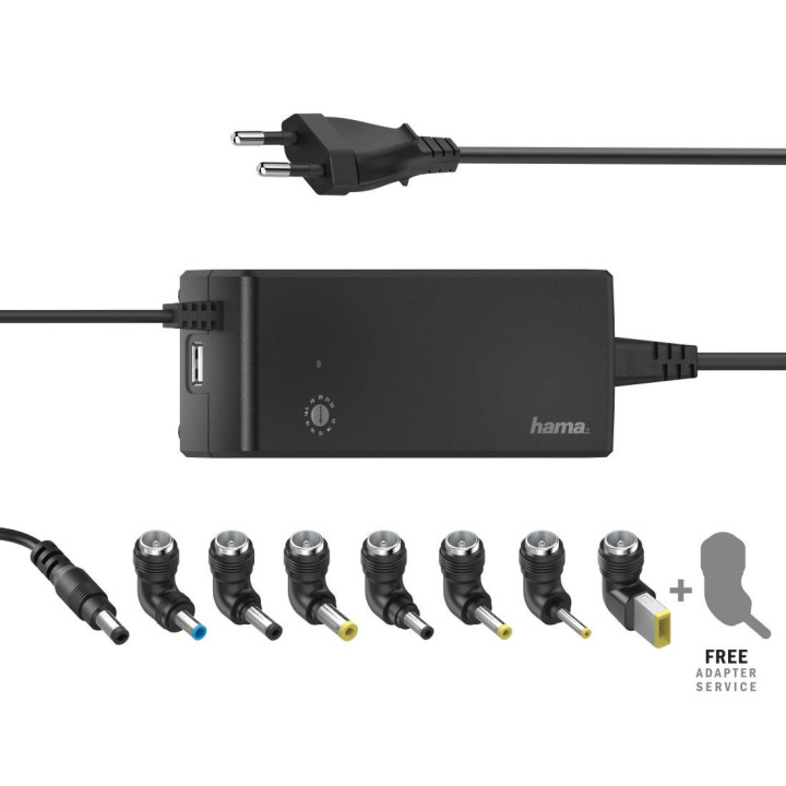 Универсално захранване за лаптоп HAMA, мрежово, вх. 100-240V, изх. 12-22V, 90W - HAMA-200004