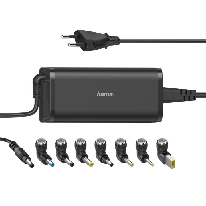 Универсално захранване за лаптоп HAMA, мрежово, вх. 100-240V, изх. 15/19V, 90W - HAMA-200003