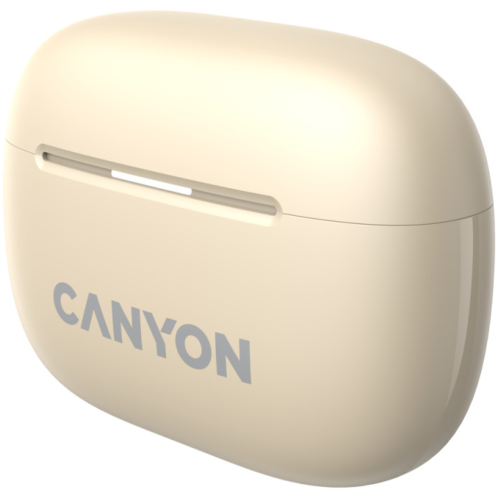 Bluetooth слушалки Canyon OnGo TWS-10 ANC ENC, Beige - CNS-TWS10BG